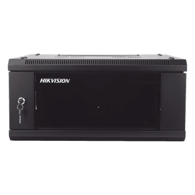 Gabinete de Montaje en Pared / 4 Unidades de Rack / 19" / Cristal Templado / Carga 40 kg / Acero / 600 x 450 x 281 mm