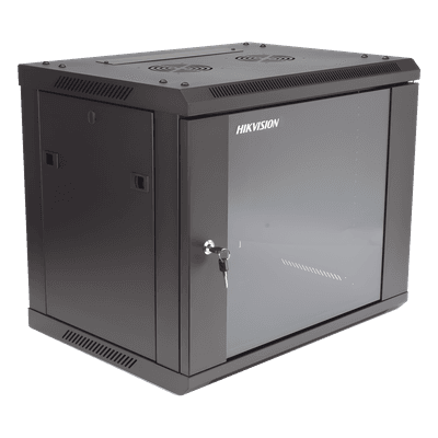 Gabinete de Montaje en Pared y Piso / 9 Unidades de Rack / 19 Pulgadas / Cristal Templado / Carga 40 kg / 600 x 501 x 450 mm