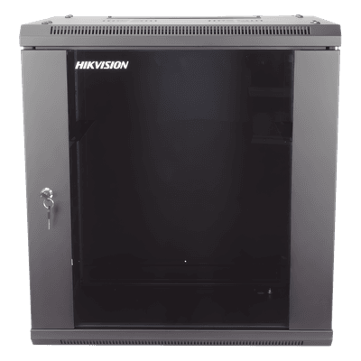 Gabinete de Pared y Piso / 12U Rack 19" / Cristal Templado / Carga 40 kg / Laterales Desmontables / 600 x 635 x 450 mm (23.6 x 25 x 17.7 in)