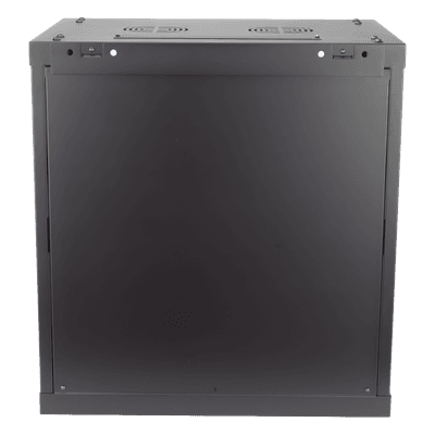 Gabinete de Pared y Piso / 12U Rack 19" / Cristal Templado / Carga 40 kg / Laterales Desmontables / 600 x 635 x 450 mm (23.6 x 25 x 17.7 in)