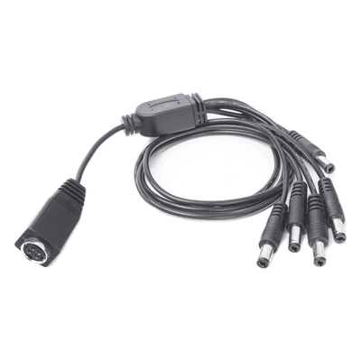 Cable de Distribución de Alimentación / 5 Vías / 4 Cámaras TurboHD / 12 VCC / 500 mA por Canal / Conector Plug 2.5'