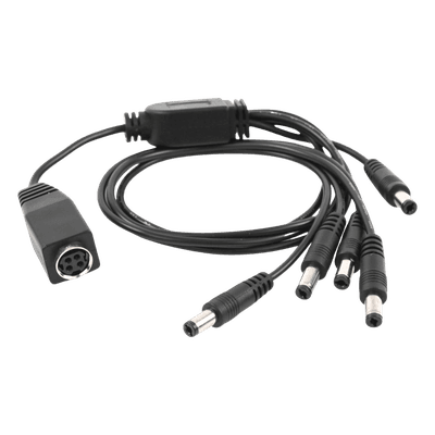 Cable de Distribución de Alimentación / 5 Vías / 4 Cámaras TurboHD / 12 VCC / 500 mA por Canal / Conector Plug 2.5'
